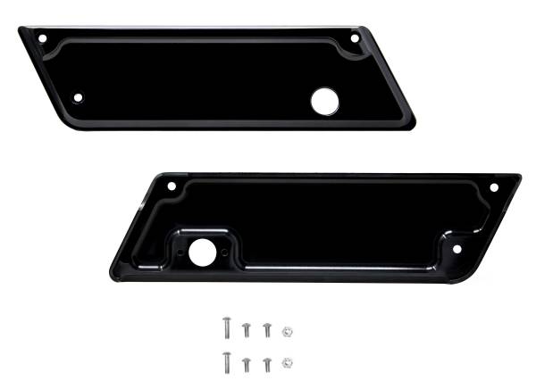 NOMADIC - BILLET BAG LATCH COVERS BLACK 99-13 FLT/FLHT/FLHR/FLTR/FLHX - Image 1