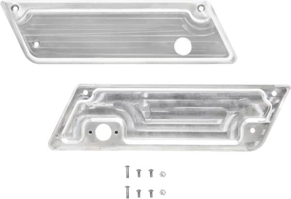 NOMADIC - BILLET BAG LATCH COVERS RAW 99-13 FLT/FLHT/FLHR/FLTR/FLHX - Image 1