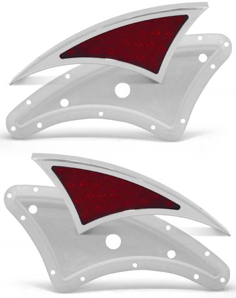 BAGGERNATION - WEDGY LIGHTS CHROME PAIR - Image 1