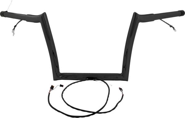 BAGGERNATION - 12" OEM MONKEY BAR PRE WIRED SATIN BLACK `15-UP FLTR - Image 1