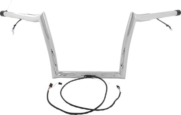 BAGGERNATION - 12" OEM MONKEY BAR PRE WIRED CHROME `15-UP FLTR - Image 1