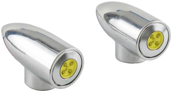 BAGGERNATION - LIGHTNING BULLETS CHROME WHITE MARKER/AMBER TURN SIGNAL - Image 1