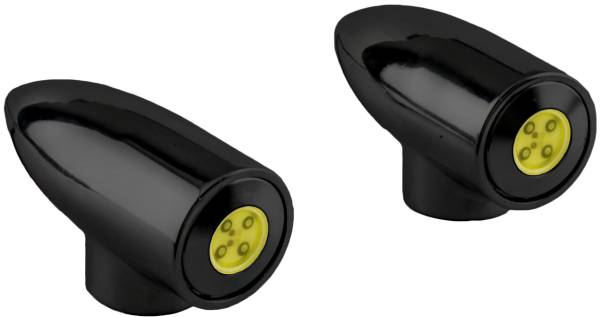 BAGGERNATION - LIGHTNING BULLETS BLACK WHITE MARKER/AMBER TURN SIGNAL - Image 1