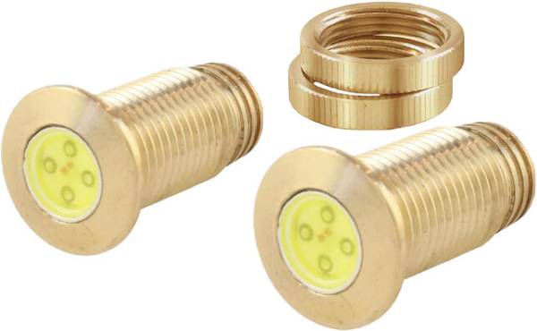 BAGGERNATION - LIGHTNING BOLTZ WHTE/AMBER LED BRASS - Image 1