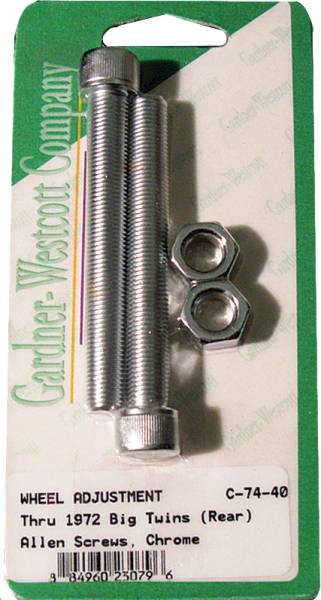 GARDNERWESTCOTT - REAR WHEEL ADJUSTMENT BOLTS 72 AND EARLIER BIG TWIN MODEL - Image 1