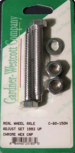 GARDNERWESTCOTT - REAR WHEEL ADJUSTMENT BOLTS 93-07 SOFTAIL MODELS REAR - Image 1