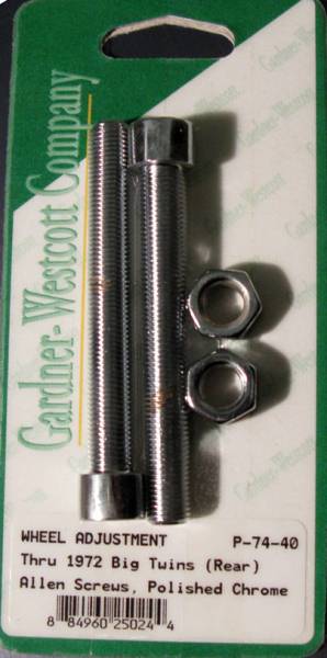 GARDNERWESTCOTT - REAR WHEEL ADJUSTMENT BOLTS 72 AND EARLIER BIG TWIN MODEL - Image 1