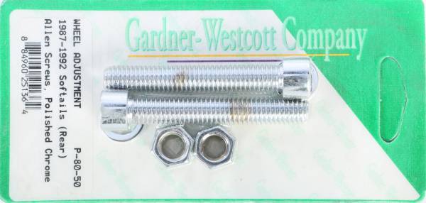 GARDNERWESTCOTT - REAR WHEEL ADJUSTMENT BOLTS 87-92 SOFTAIL MODELS REAR - Image 1