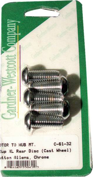 GARDNERWESTCOTT - REAR BRAKE ROTOR ALLEN BOLTS 92-UP BIG TWIN CAST WHEEL - Image 1