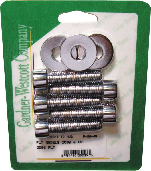 GARDNERWESTCOTT - PULLEY BOLTS POLISHED FLH/FLT 00-03 - Image 1