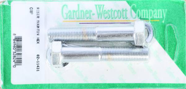 GARDNERWESTCOTT - RISER BOLTS CHROME HEX CAP 1/2-20 X 2 3/4 FINE THREAD - Image 1