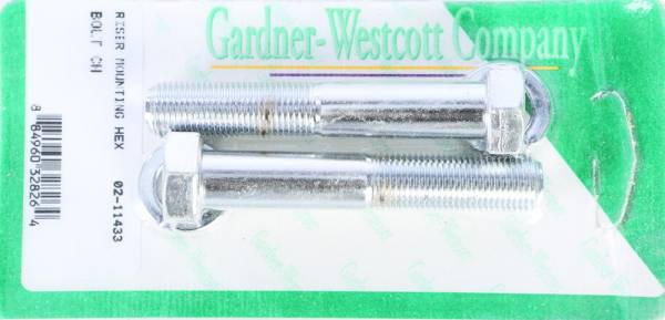 GARDNERWESTCOTT - RISER BOLTS CHROME HEX CAP 1/2-20 X 3 HEX FINE THREAD - Image 1