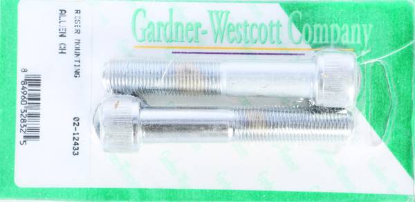 GARDNERWESTCOTT - RISER BOLTS CHROME ALLEN HEAD 1/2-20 X 3 FINE THREAD - Image 1