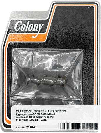 COLONY MACHINE - TAPPET OIL SCREEN/SPRING BIG TWIN 70-99 - Image 1