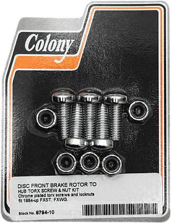 COLONY MACHINE - BRAKE ROTOR HARDWARE FRONT TORX SCREW KIT - Image 1