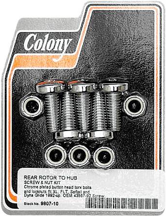 COLONY MACHINE - BRAKE ROTOR HARDWARE REAR TORX SCREW KIT - Image 1