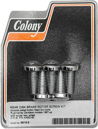 COLONY MACHINE - BRAKE ROTOR HARDWARE REAR TORX SCREW KIT - Image 1