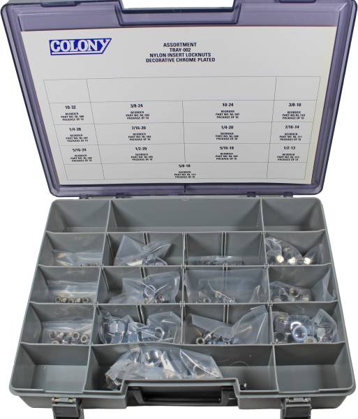 COLONY MACHINE - HARDWARE ASSORTMENT TRAY NYLON INSERT LOCKNUTS - Image 1