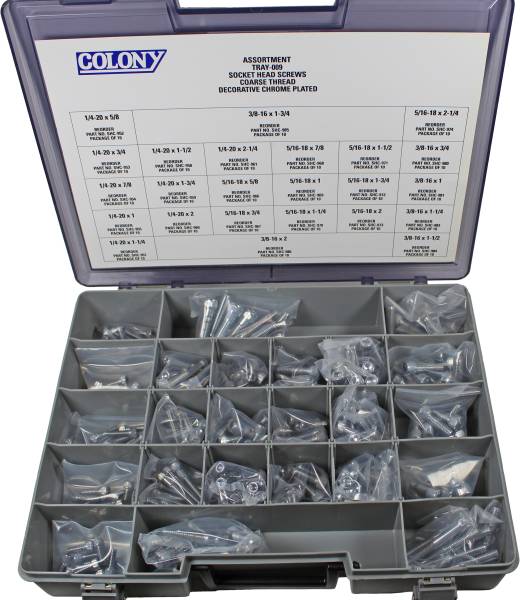 COLONY MACHINE - HARDWARE ASSORTMENT TRAY SOCKETHEAD SCREWS COARSE - Image 1