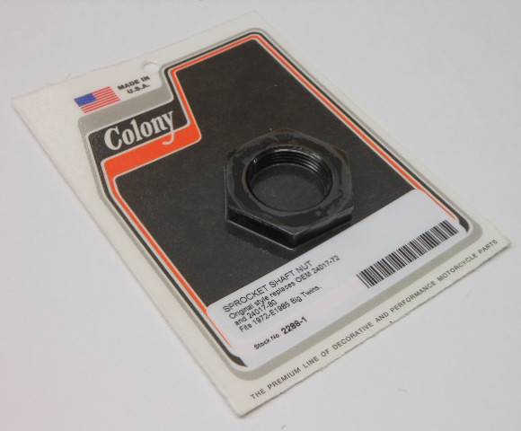 COLONY MACHINE - MOTOR SPROCKET SHAFT NUT BIG TWIN 72-E85 - Image 1