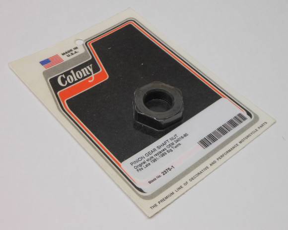 COLONY MACHINE - PINION GEAR SHAFT NUT BIG TWIN L81-89 - Image 1