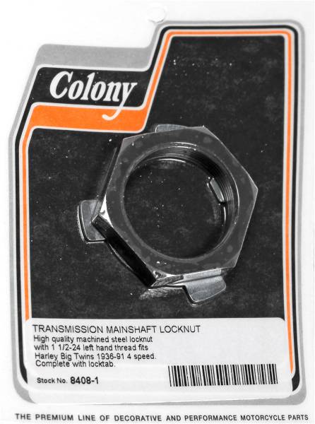 COLONY MACHINE - TRANS MAINSHAFT LOCKNUT BIG TWIN 36-91 - Image 1