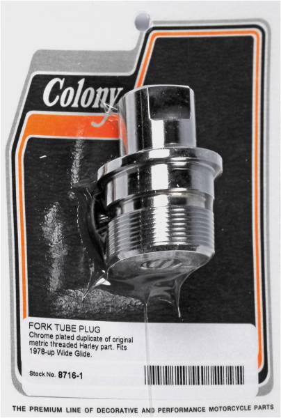 COLONY MACHINE - FORK TUBE PLUG WIDE GLIDE WIDEGLIDE 78-17 - Image 1