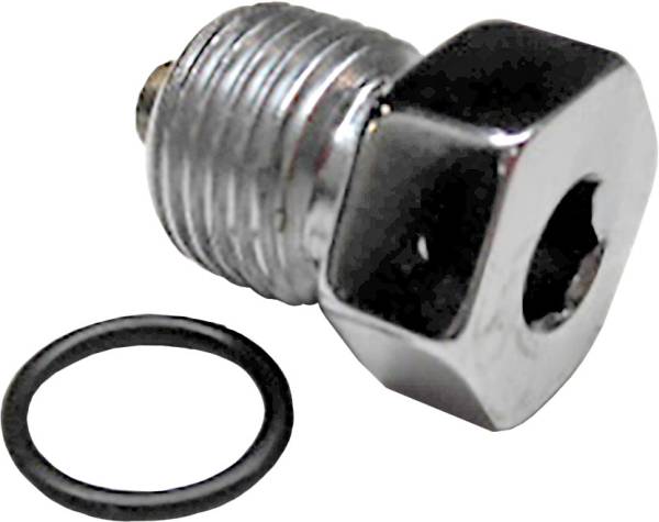 COLONY MACHINE - TRANS DRAIN PLUG CHR OVERSIZE BIG TWIN 00-UP 9/16-18 THREAD - Image 1