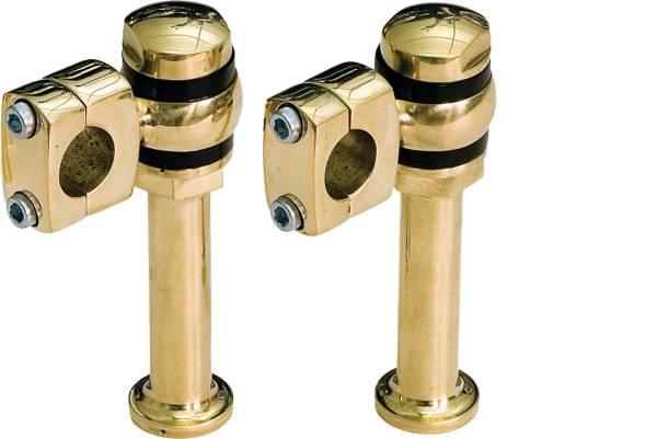 PAUGHCO - OFFSET POST STYLE RISERS BRASS 5"X2" OFF SET - Image 1