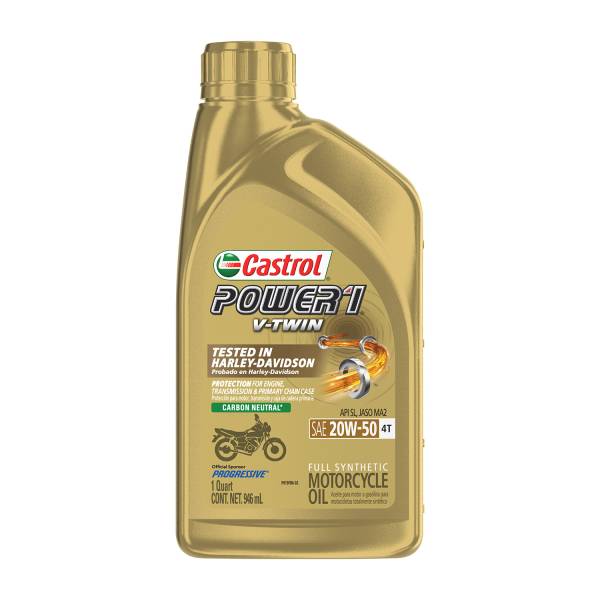 CASTROL - POWER 1 V-TWIN 4T SYNTHETIC 20W50 1 QT - Image 1