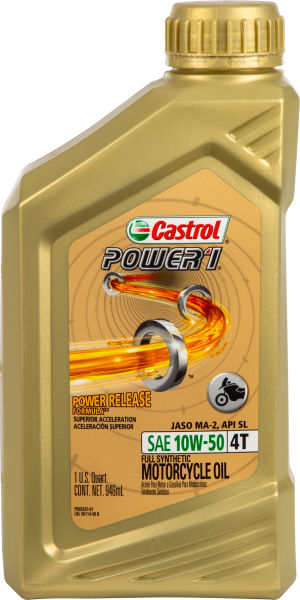 CASTROL - POWER 1 4T SYNTHETIC 10W50 1QT - Image 1