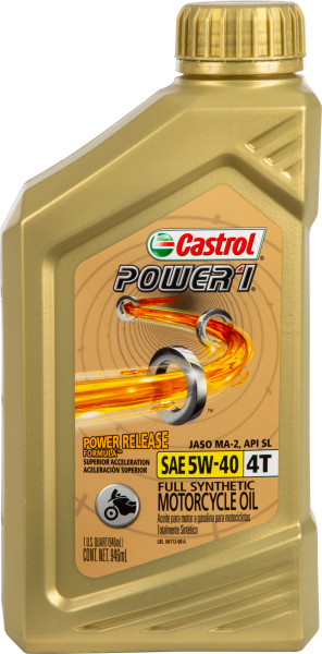 CASTROL - POWER 1 4T SYNTHETIC 5W40 1QT - Image 1