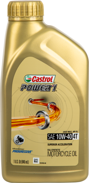 CASTROL - POWER 1 4T SYNTHETIC 10W40 1QT - Image 1