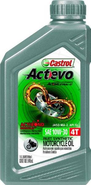 CASTROL - PART SYNTHETIC OIL 4T 10W30 1QT - Image 1