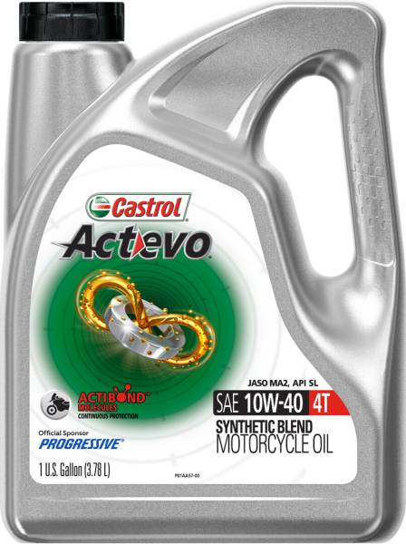 CASTROL - ACT>EVO 4T SYNTHETIC BLEND 10W40 1 GAL - Image 1