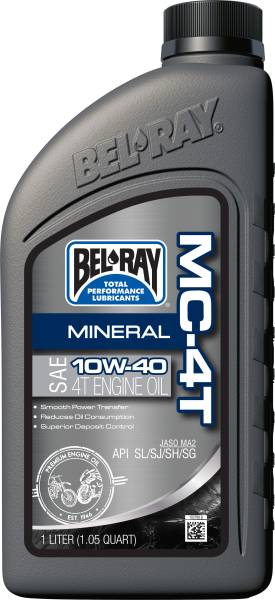 BEL-RAY - MC-4T MINERAL 10W-40 1L 12/CASE - Image 1