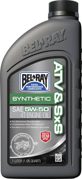 BEL-RAY - ATV & SXS SYNTHETIC 4T ENGINE 5W50 12/CASE - Image 1