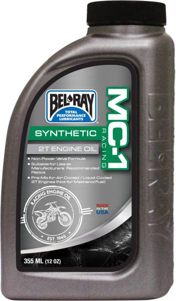 BEL-RAY - MC-1 FULL SYNTHETIC 2T ENGINE OIL 12.8OZ - Image 1