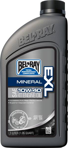 BEL-RAY - EXL MINERAL 4T ENGINE OIL 10W-40 1L - Image 1