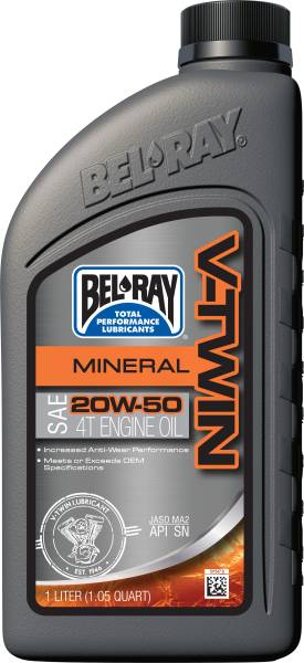 BEL-RAY - V-TWIN MINERAL ENGINE OIL 20W-50 1L - Image 1