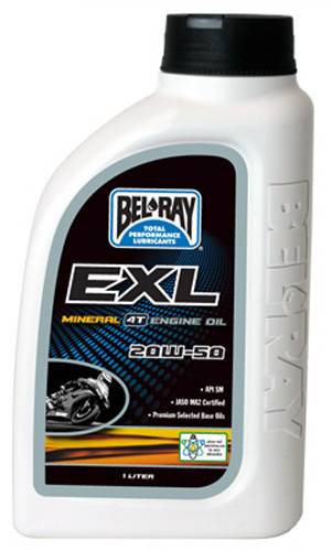 BEL-RAY - EXL MINERAL 4T ENGINE OIL 20W-50 1L - Image 1