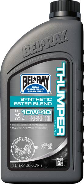 BEL-RAY - THUMPER SYNTHETIC ESTER BLEND 4T ENGINE OIL 10W-40 1L - Image 1