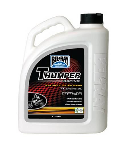 BEL-RAY - THUMPER SYNTHETIC ESTER BLEND 4T ENGINE OIL 10W-40 4L - Image 1