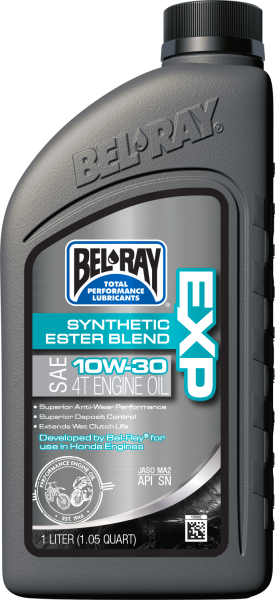 BEL-RAY - EXP SYNTHETIC ESTER BLEND 4T ENGINE OIL 10W-30 1L - Image 1