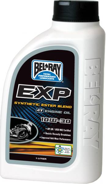 BEL-RAY - EXP SYNTHETIC ESTER BLEND 4T ENGINE OIL 10W-30 1L - Image 1