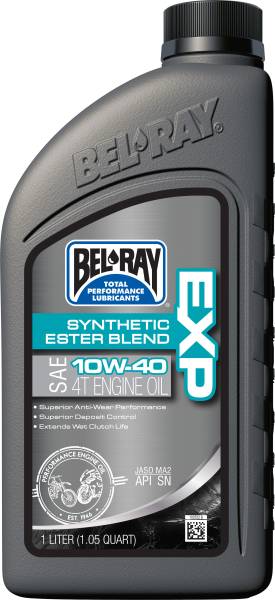 BEL-RAY - EXP SYNTHETIC ESTER BLEND 4T ENGINE OIL 10W-40 1L - Image 1