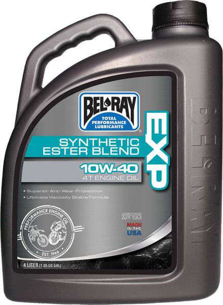 BEL-RAY - EXP SYNTHETIC ESTER BLEND 4T ENGINE OIL 10W-40 4L - Image 1