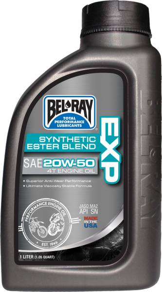 BEL-RAY - EXP SYNTHETIC ESTER BLEND 4T ENGINE OIL 20W-50 1L - Image 1