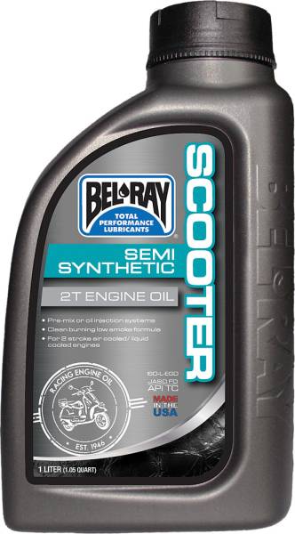 BEL-RAY - SCOOTER SEMI-SYNTHETIC 2T ENGINE OIL 1L - Image 1