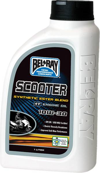 BEL-RAY - SCOOTER SYNTHETIC ESTER BLEND 4T ENGINE OIL 10W-30 1L - Image 1